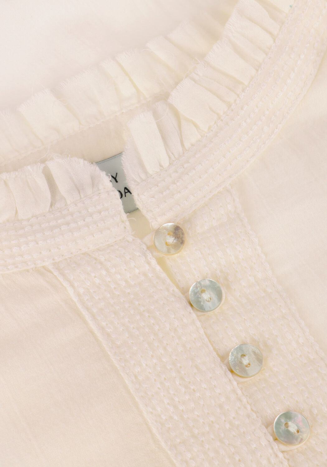 Witte RUBY TUESDAY Blouses IREM BLOUSE WITH SMALL PLEATS + BUTTONS PLACKET - large