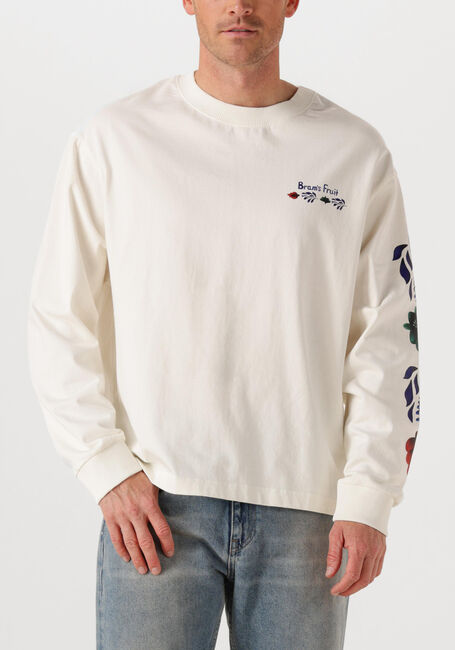 Witte BRAM'S FRUIT T-shirt FLORA LONGSLEEVE - large