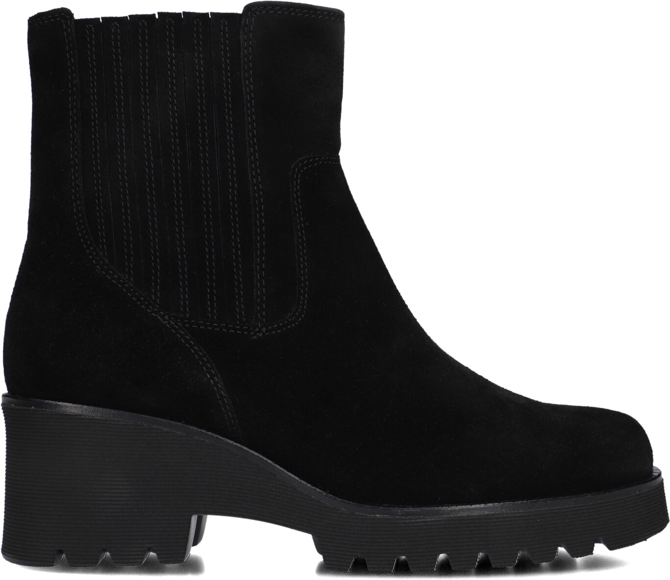 Gabor Chelsea Boots Dames 621.2, Maat: 43, Materiaal: Suède, Kleur: Zwart afbeelding