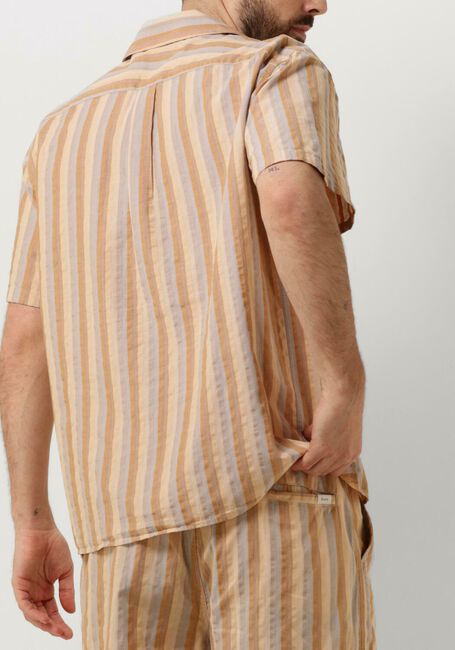 Bruine FORÉT Casual overhemd OTTER SEERSUCKER SS SHIRT - large