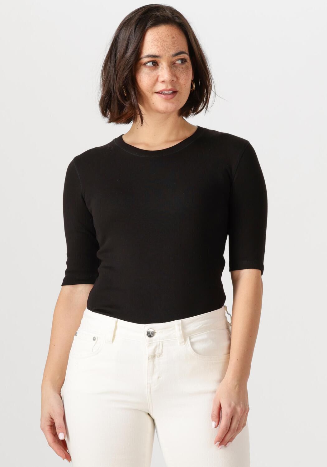 Closed T-Shirt Dames Crewneck Shortsleeve, Maat: L, Kleur: Zwart