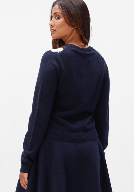 Donkerblauwe GANNI Truien/vesten CASHMERE WOOL MIX ARGYLE CARDIGAN - large