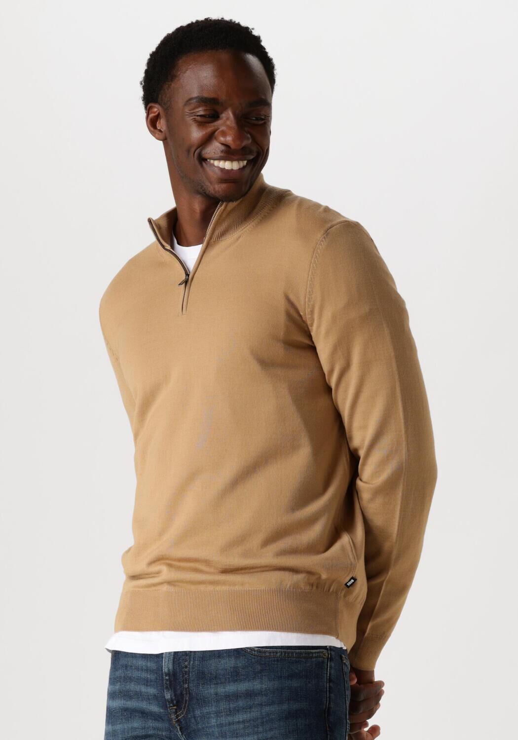 Boss Black Trui Heren Ebenji, Maat: XXL, Kleur: Beige