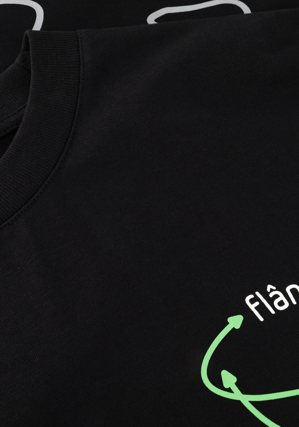 Zwarte FLANEUR Polo / T-shirt VISION GRAPHIC T SHIRT - large