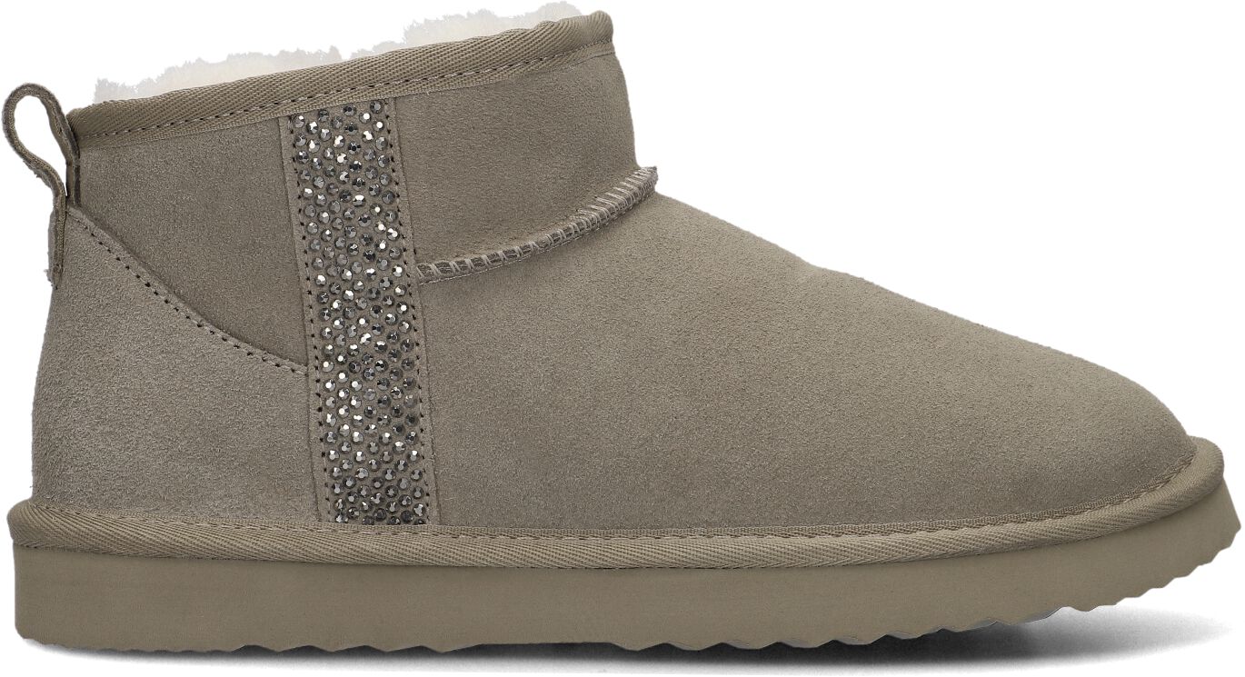 Lina Locchi Vachtlaarzen Dames Extreme Glitter Low, Maat: 38, Materiaal: Suède, Kleur: Taupe