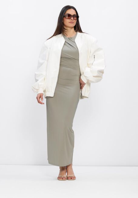 Khaki ROSEMUNDE Maxi jurk BILLIE SL LONG DRAPE DRESS - large