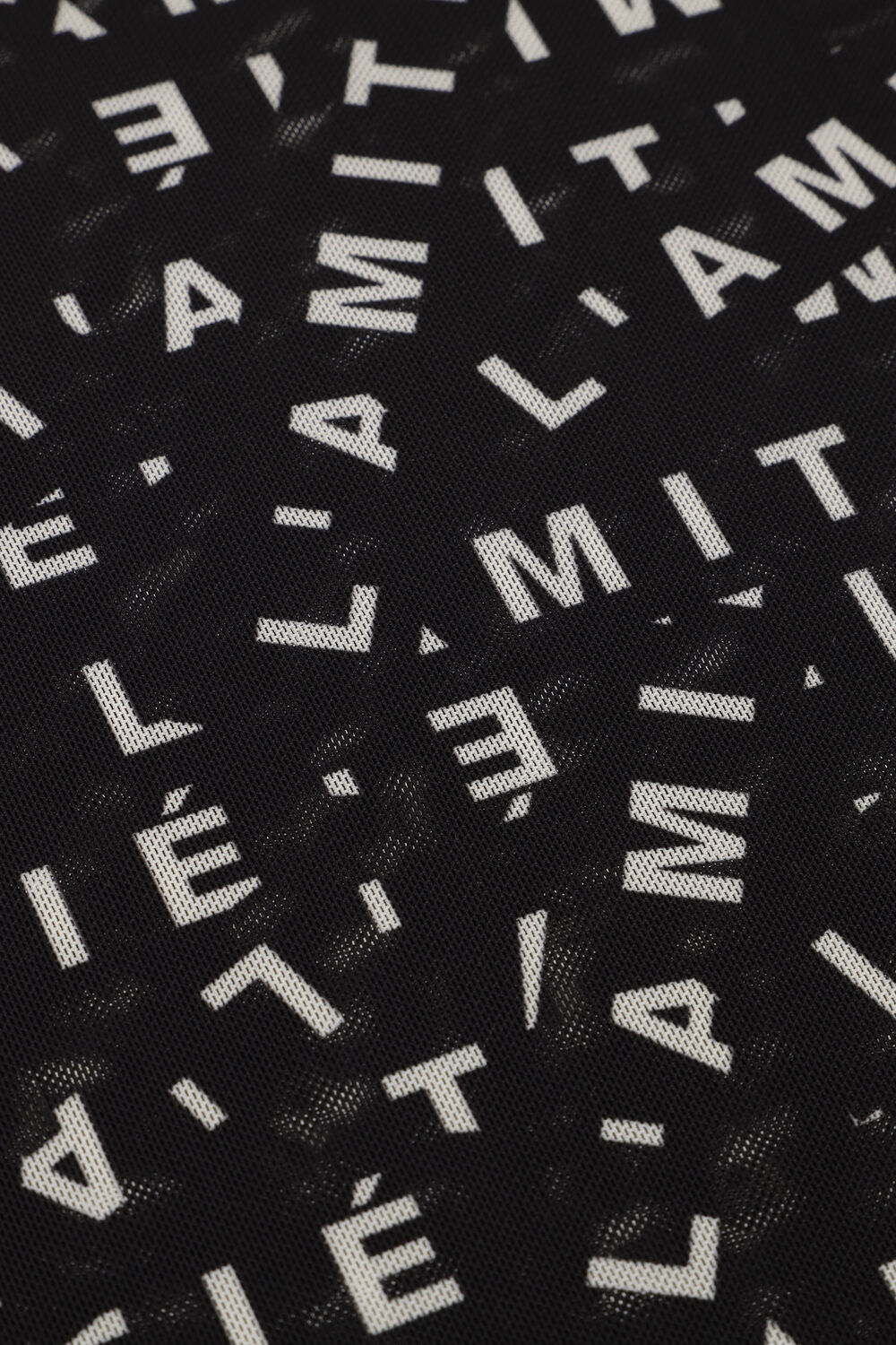 Zwarte HAUTE L'AMITI&Eacute; Top L'AMITIE MESH LS O-NECK - large