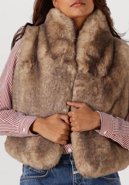 Zand VANESSA BRUNO Faux fur jas MARCELLO VEST - large