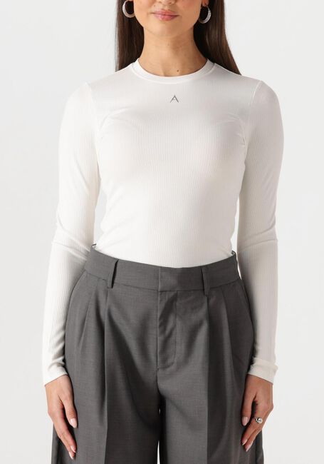 Witte ALIX THE LABEL Top LADIES KNITTED MODAL LONGSLEEVE TOP - large