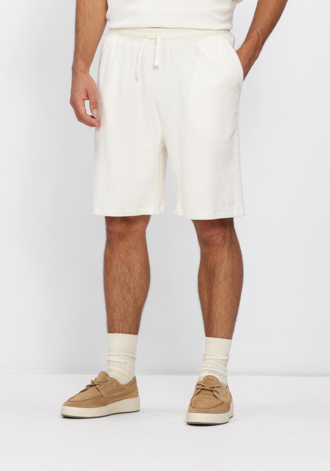 Les Deux Korte Broek Heren Sully Towel Shorts, Maat: XL, Kleur: Creme afbeelding 1