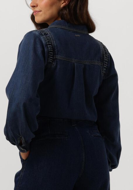 Blauwe SUMMUM Blouses DENIM BLOUSE LIGHTWEIGHT COTTON TENCEL - large