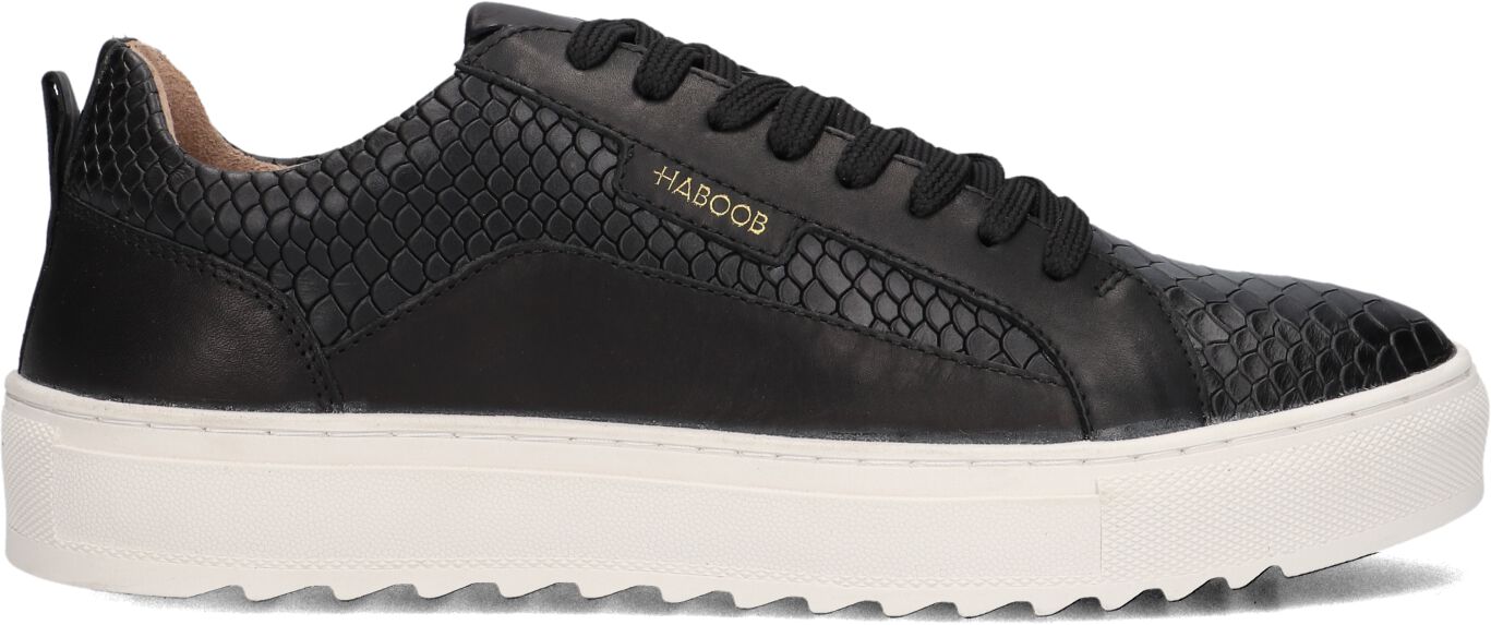 Haboob Lage Sneakers Heren Lewis, Maat: 42, Materiaal: Leer, Kleur: Zwart
