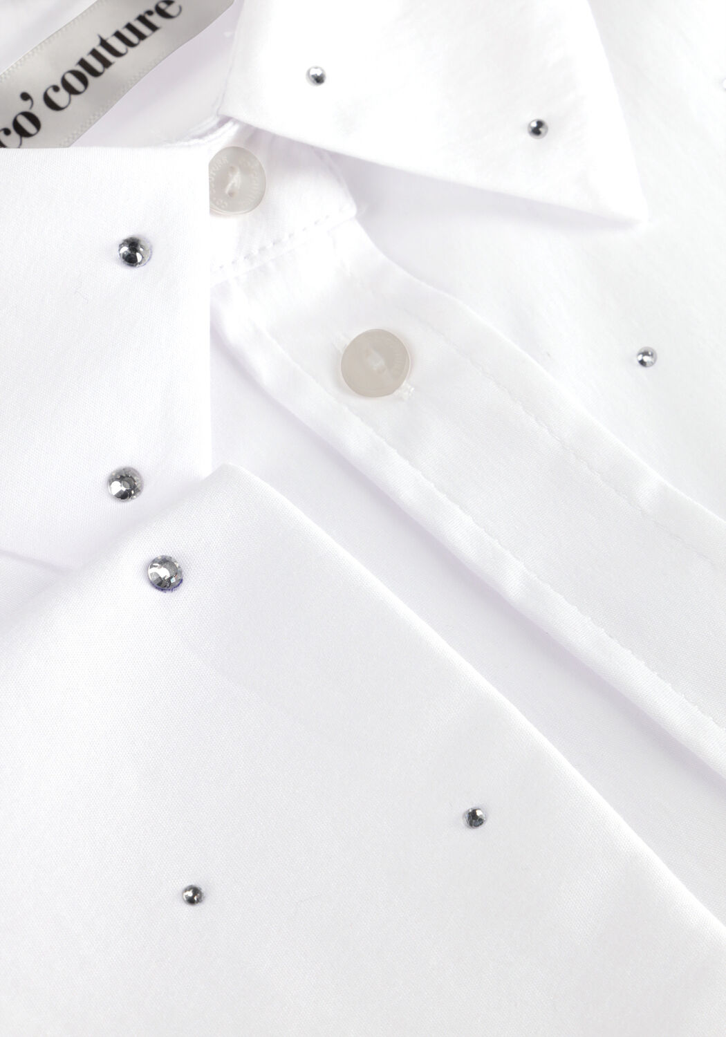 Witte CO'COUTURE Blouses LENICC WIDE CUFF STONE SHIRT - large