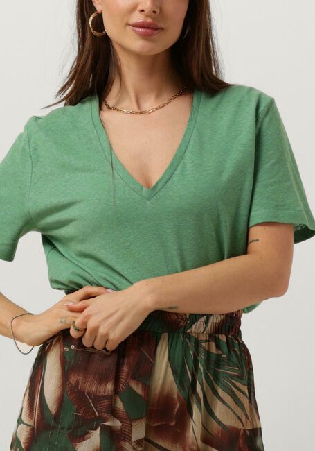 Groene ACCESS Top SHORT-SLEEVE V BLOUSE - large