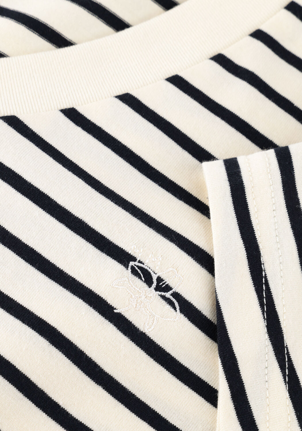 Blauwe MOS MOSH T-shirt MMKALA V-SS STRIPE TEE - large