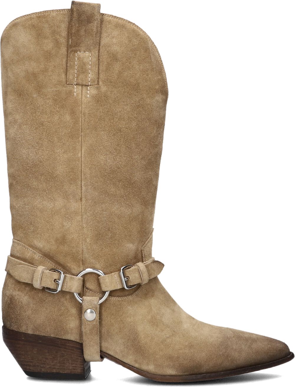Elena Iachi Cowboylaarzen Dames E3949, Maat: 37, Materiaal: Suède, Kleur: Beige