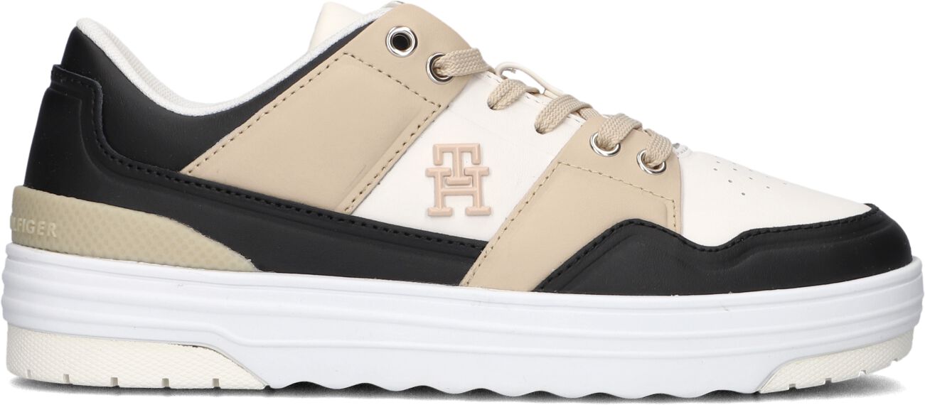 Tommy Hilfiger Lage Sneakers Dames Basket Low, Maat: 36, Materiaal: Leer, Kleur: Wit