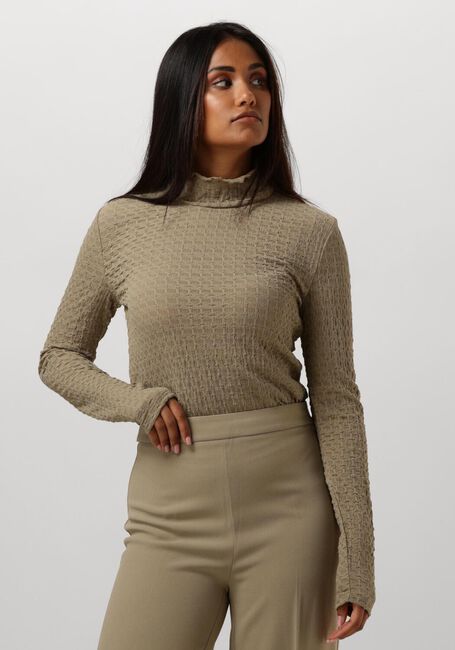 Groene DANTE6 Trui ZANE STRUCTURED LAYERING TOP - large