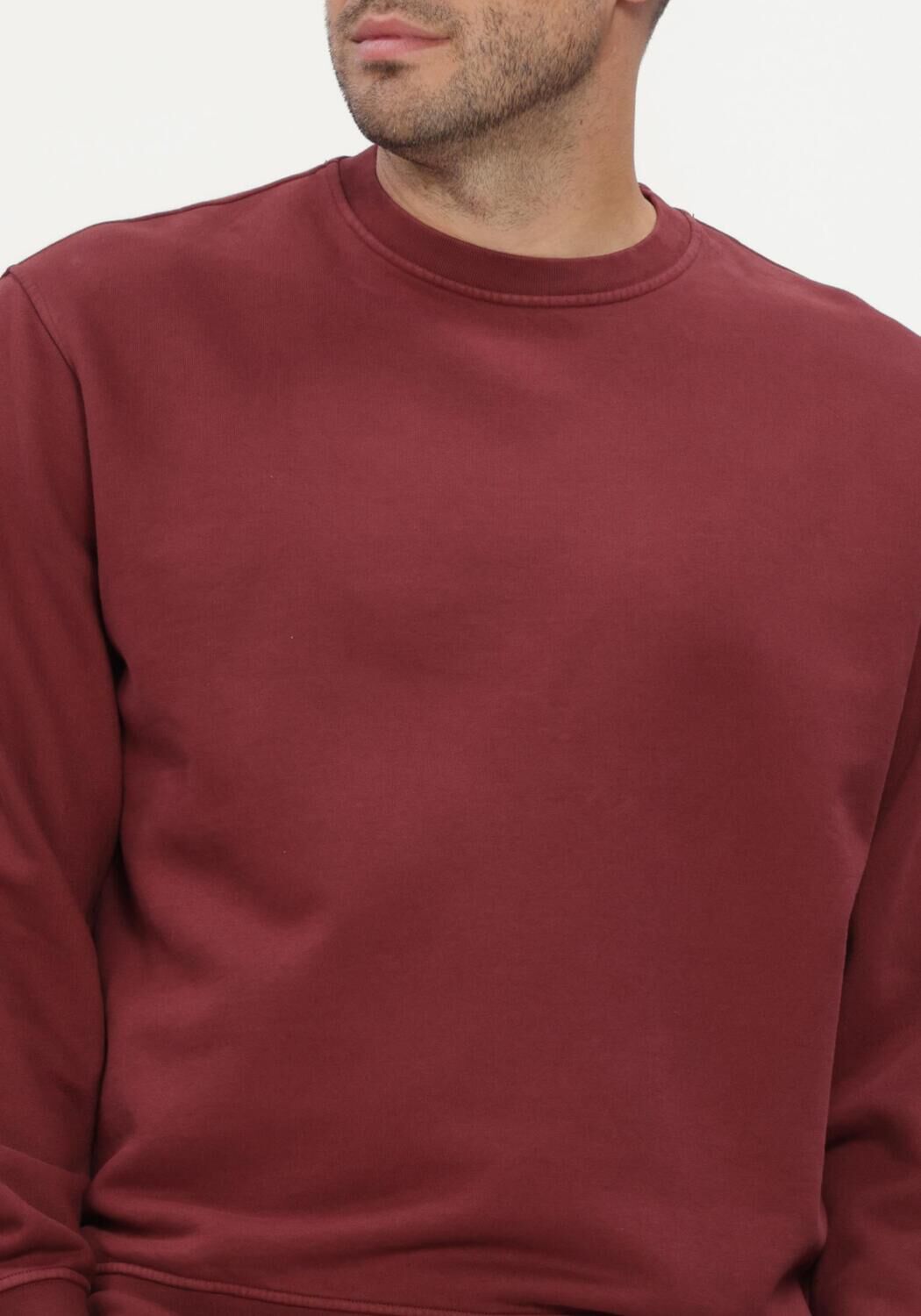 Rode CP COMPANY Trui BRUSHED AND EMERIZED DIAGONAL FLEECE CREWNECK LENS SWEATSHIRT - large