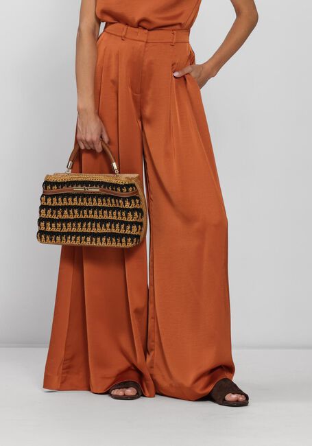 Oranje DANTE6 Broeken DANTE6-ONIQUE WIDE LEG SATIN PANTS - large