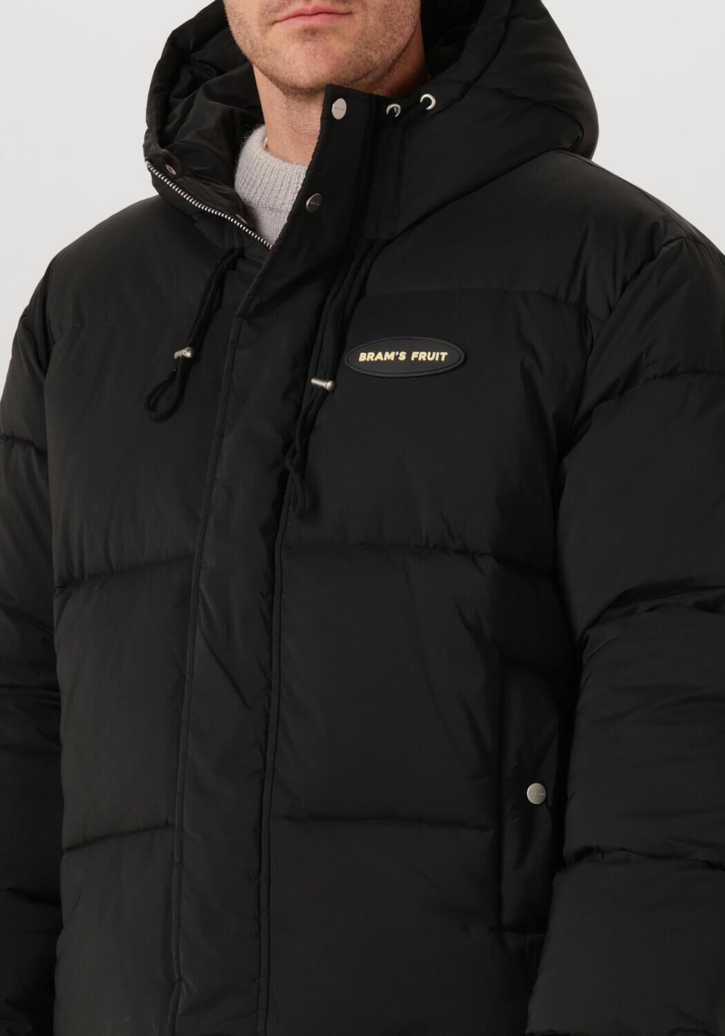 Zwarte BRAM'S FRUIT Gewatteerde jas HOODED PUFFER JACKET - large