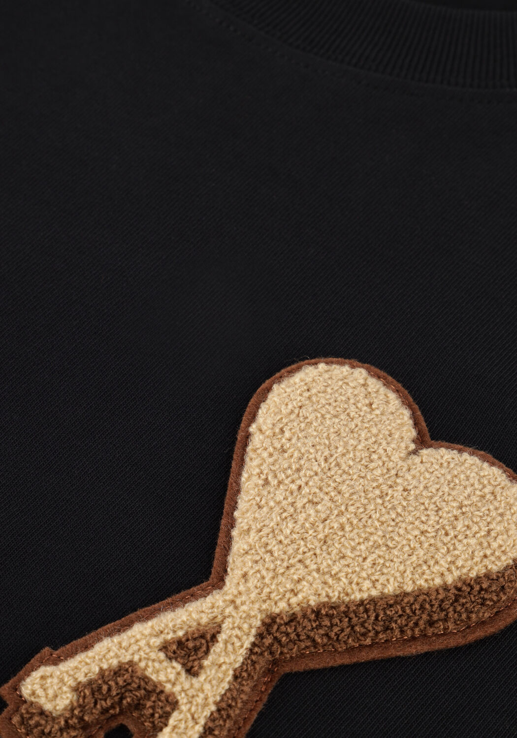 Zwarte AMI PARIS T-shirt TEESHIRT PATCH - large