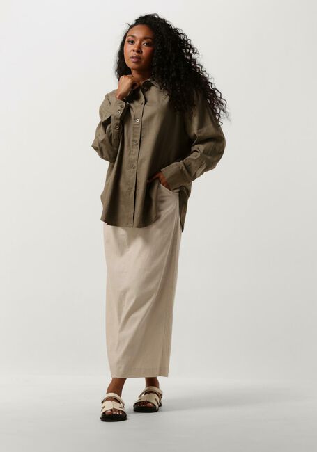 Grijze GESTUZ Blouses LIZAGZ OZ LINEN SHIRT - large