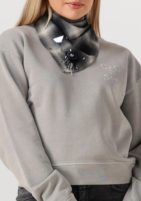 Lichtgrijze CLOSED Sweater PRINTED SWEAT SHIRT - large