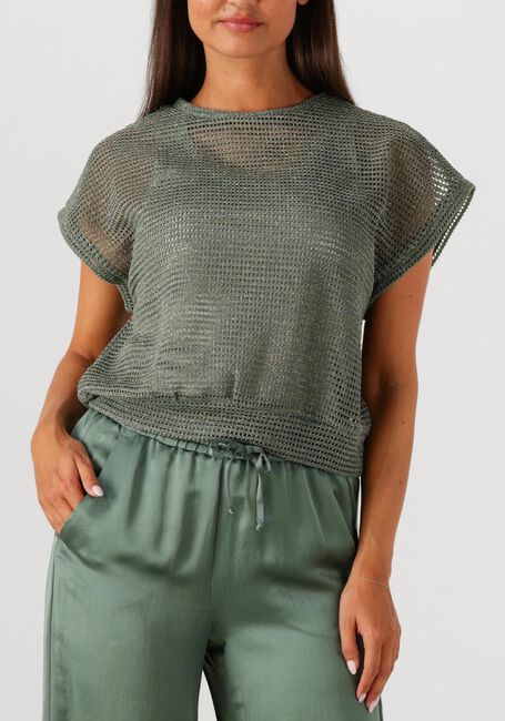 Groene SUMMUM T-shirt OVERSIZED TOP GAUZE - large