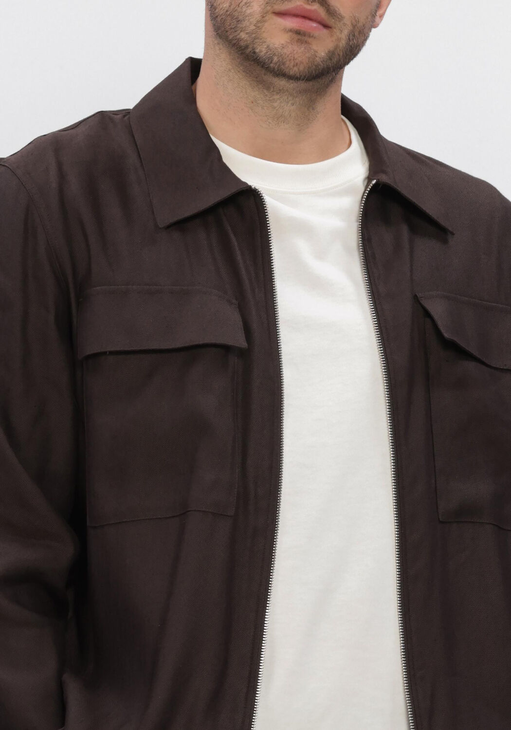 Taupe NN.07 Overshirts ALBAN 1808 - large