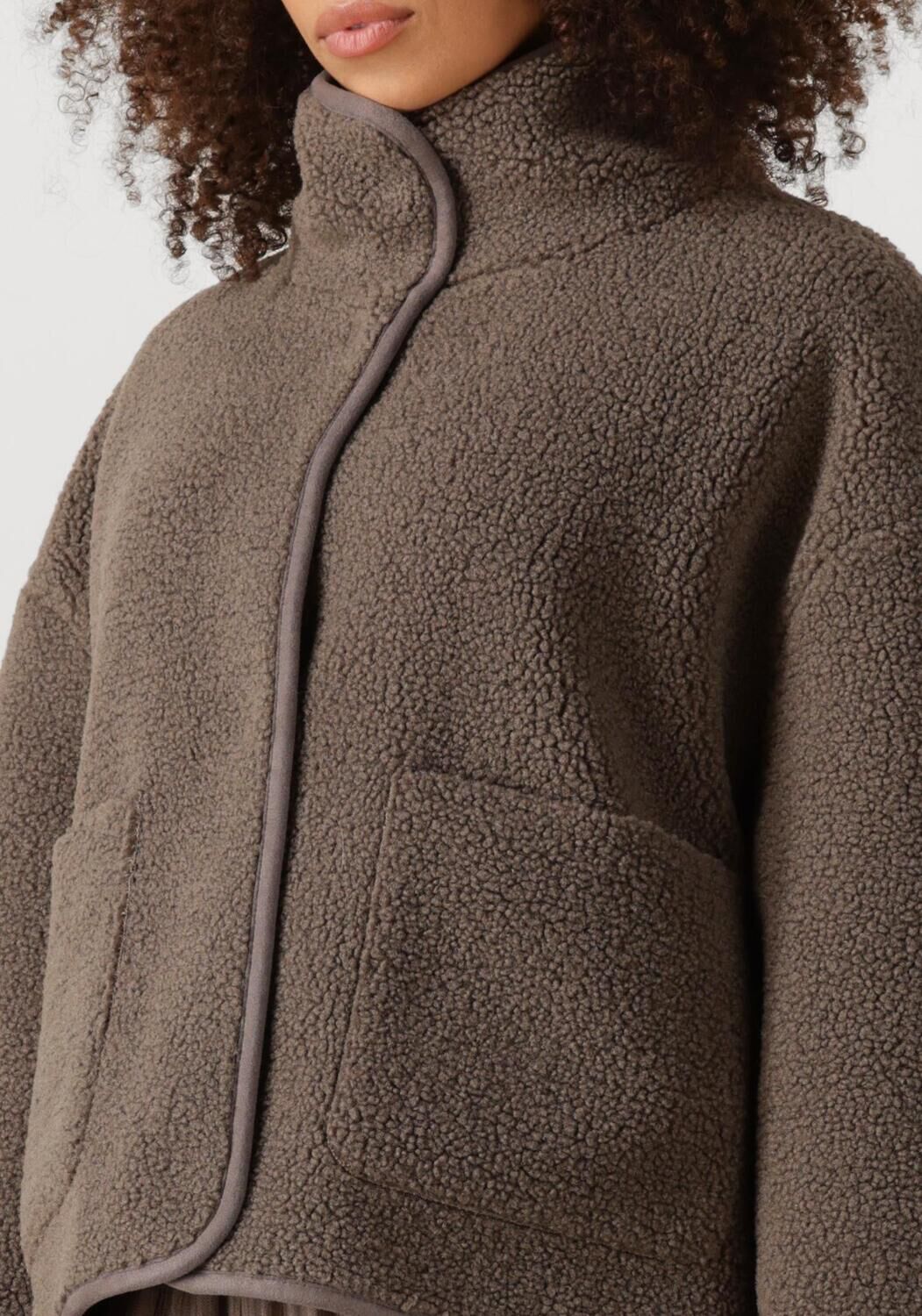 Bruine KNIT-TED Teddy jas JILL - large