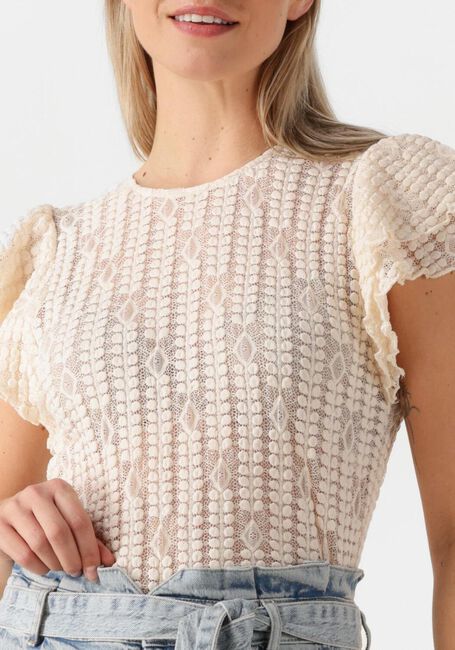 Ecru DANTE6 Top MARLOWE LACE VOLANT TOP - large