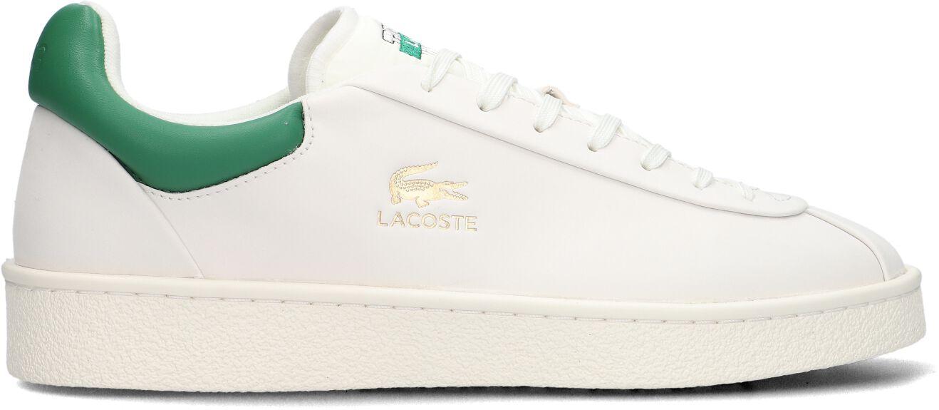 Lacoste Lage Sneakers Heren Baseshot Premium, Maat: 43, Materiaal: Leer, Kleur: Wit