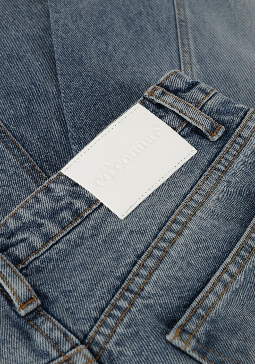 Donkerblauwe CO'COUTURE Wide jeans VIKA WIDE SEEM LONG JEANS - large