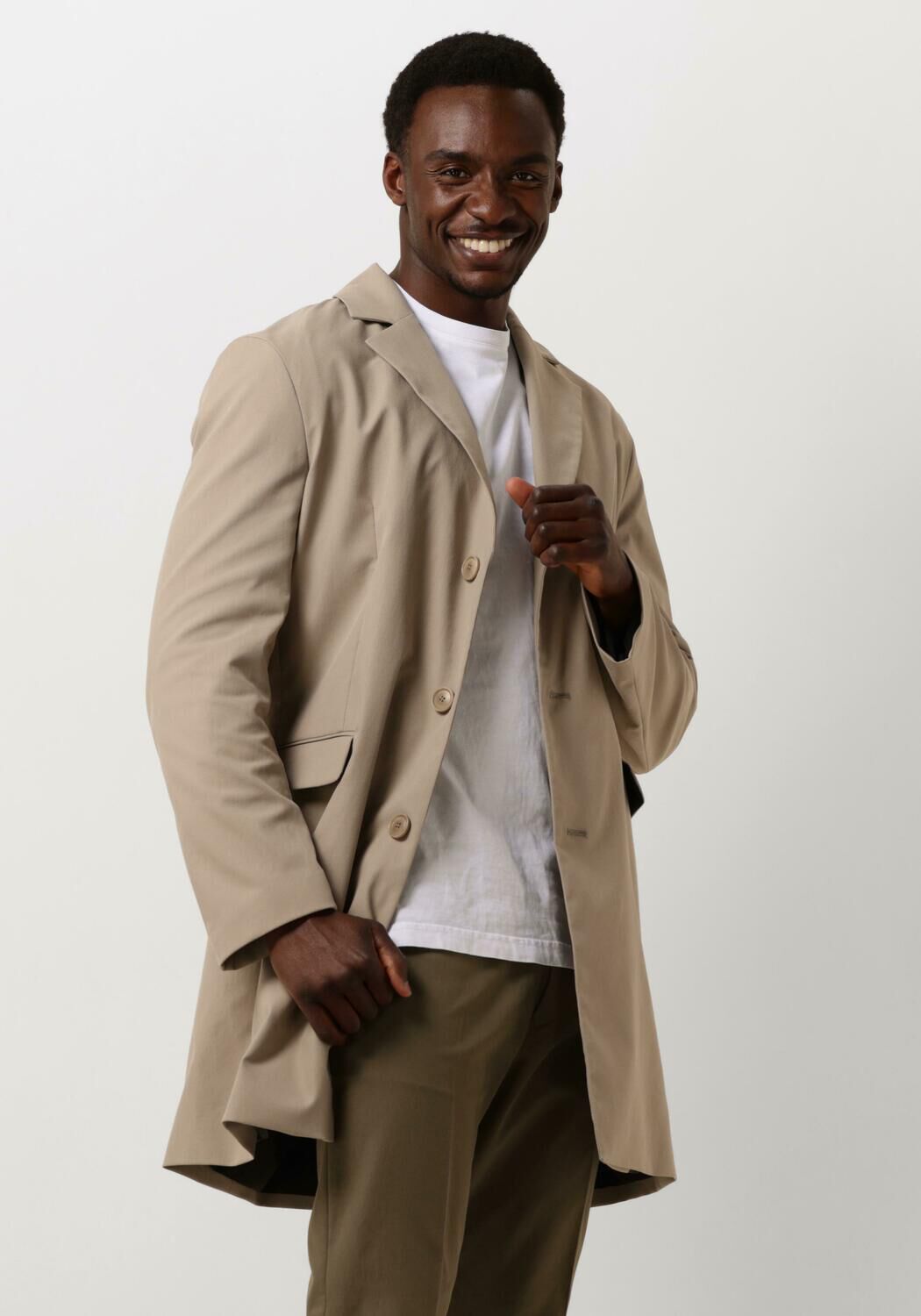 Drykorn Mantel Heren Cenyo 134150, Maat: 50, Kleur: Beige afbeelding 1