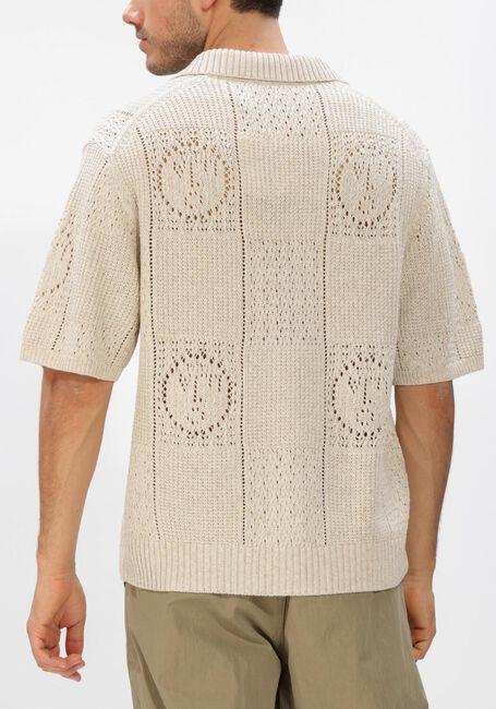 Witte OLAF HUSSEIN Polo FACE LOGO KNIT POLO - large