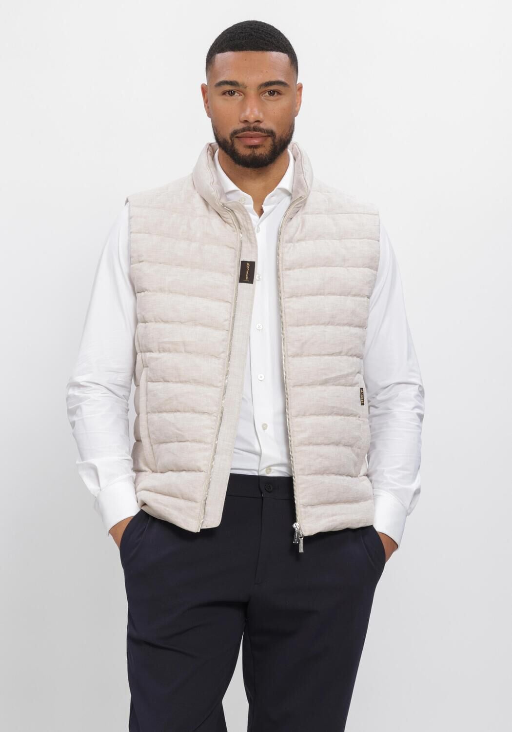 Beige MOORER Bodywarmer CALAF-LSN - large