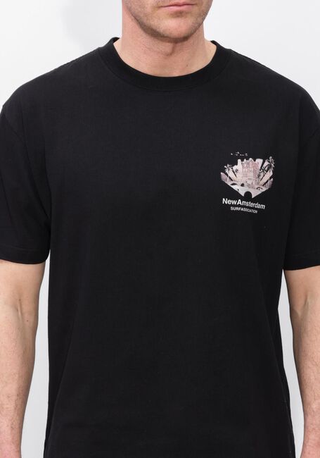 Zwarte NEW AMSTERDAM SURF ASSOCIATION Polo TROPICAL TEE - large