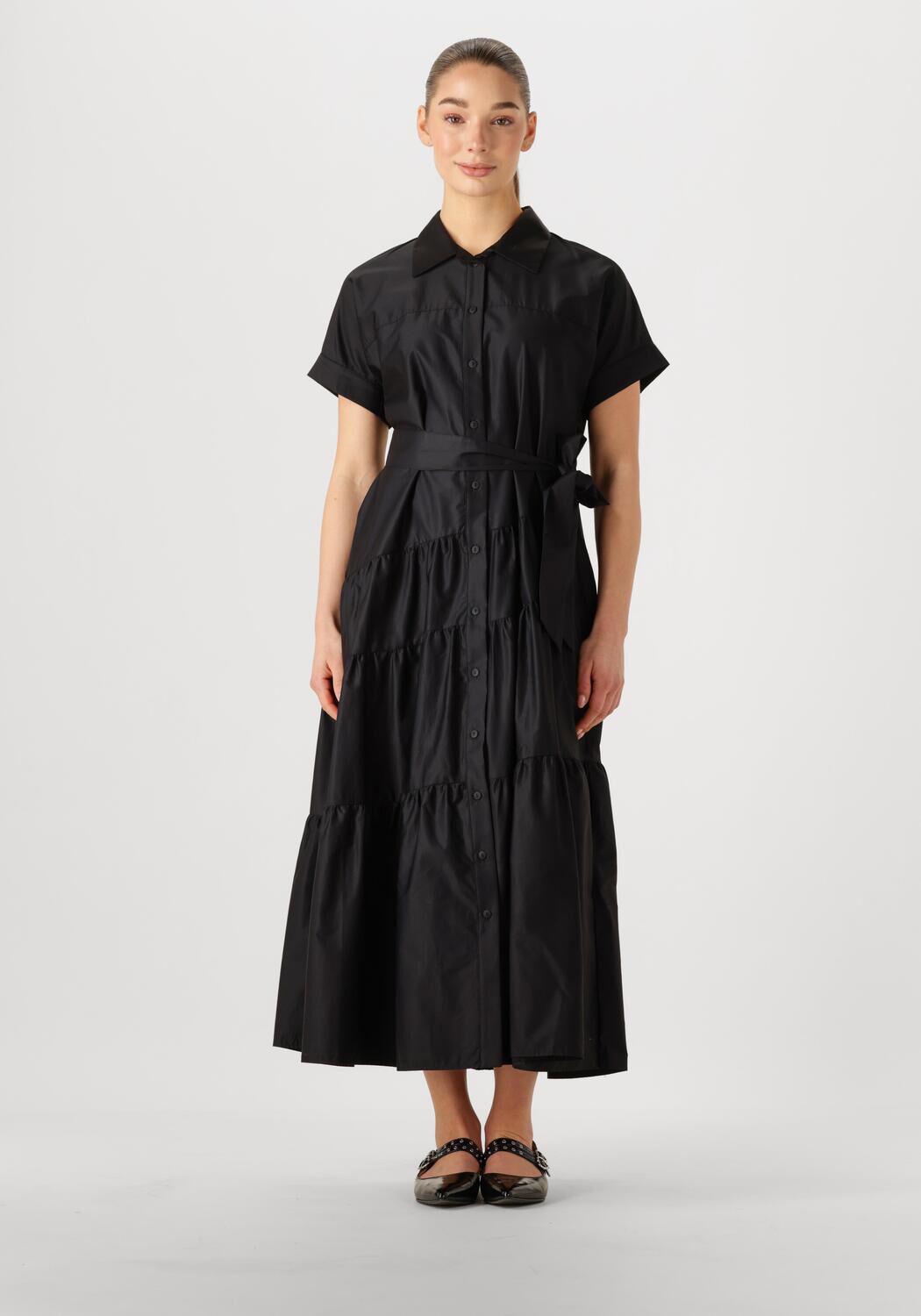 Devotion Maxi Jurk Dames Ear, Maat: L, Kleur: Zwart