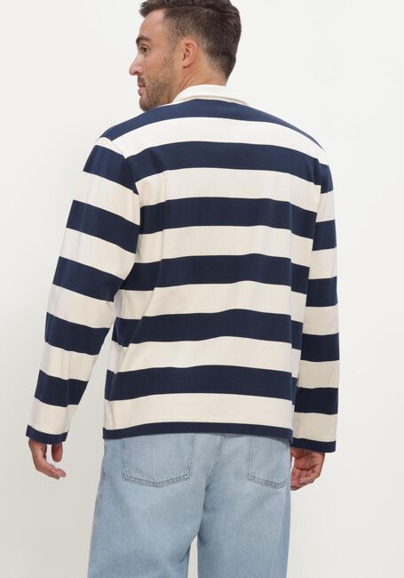 Donkerblauwe POCKIES Polo STRIPED LS POLO - large