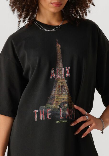 Grijze ALIX THE LABEL Mini jurk LADIES KNITTED PARIS T-SHIRT DRESS - large