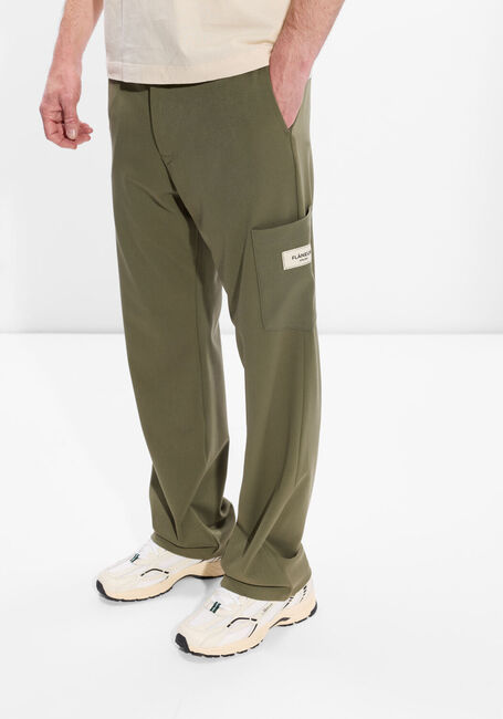 Khaki FLANEUR Cargobroeken ATELIER TAILORED TROUSERS - large