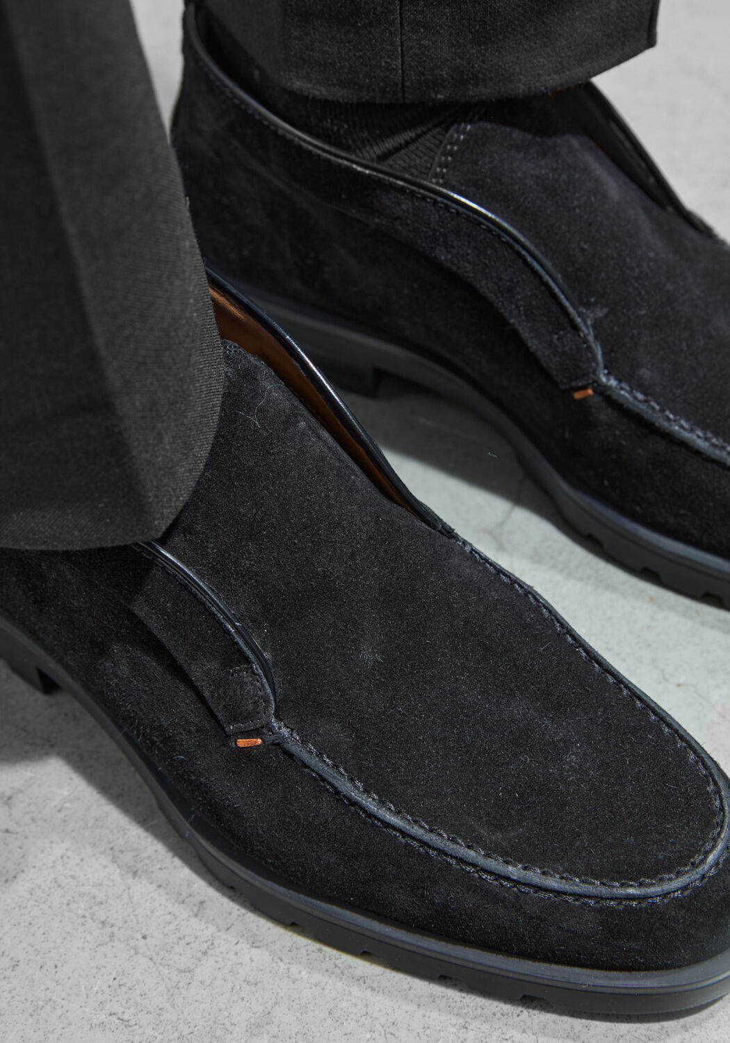 Zwarte SANTONI Instappers SUE SPIEGEL KLEP INSTAP GZ - large