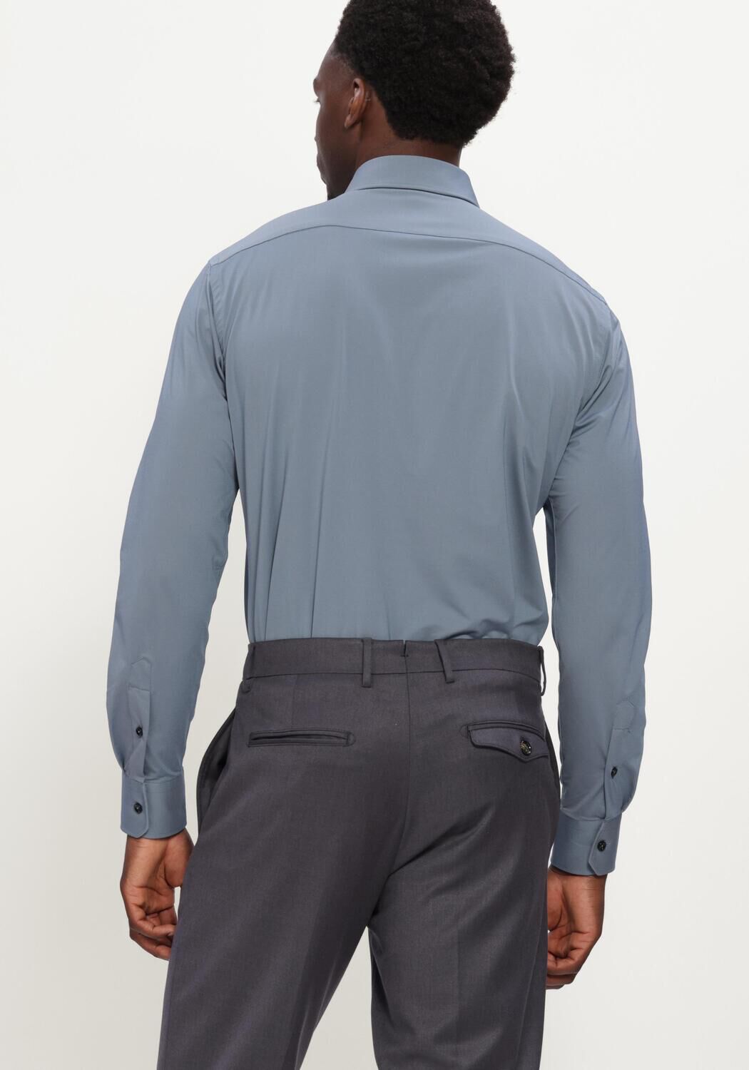 Lichtblauwe XACUS Casual overhemd ACTIVE SHIRT 520ML - large