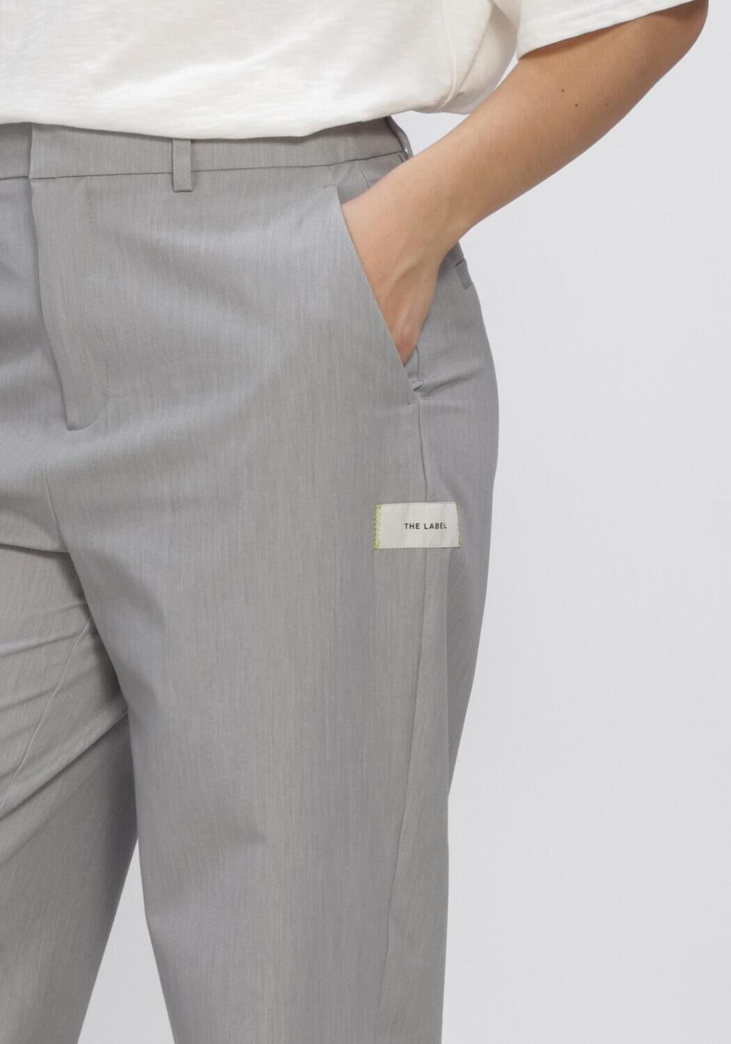 Lichtgrijze ALIX THE LABEL Broeken LADIES WOVEN CLEAN MIX - large