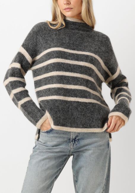 Grijze SECOND FEMALE Trui OVALIS KNIT T-NECK - large