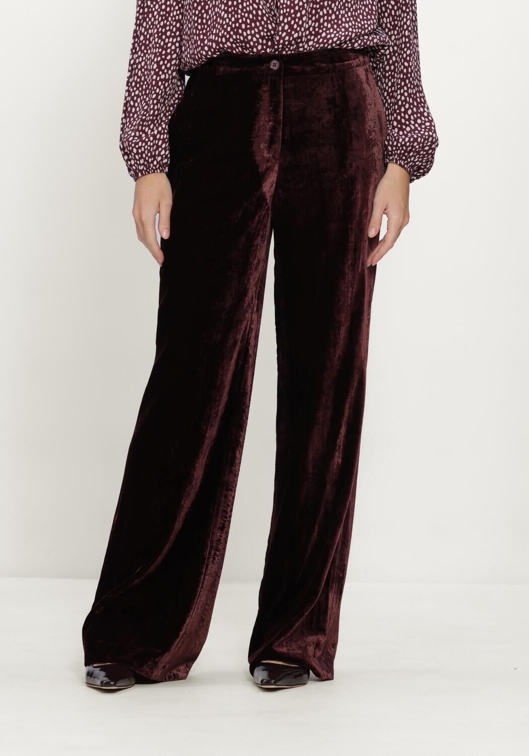 Bordeaux MARC CAIN COLLECTION Wijde broek PANTALON WARRI - large