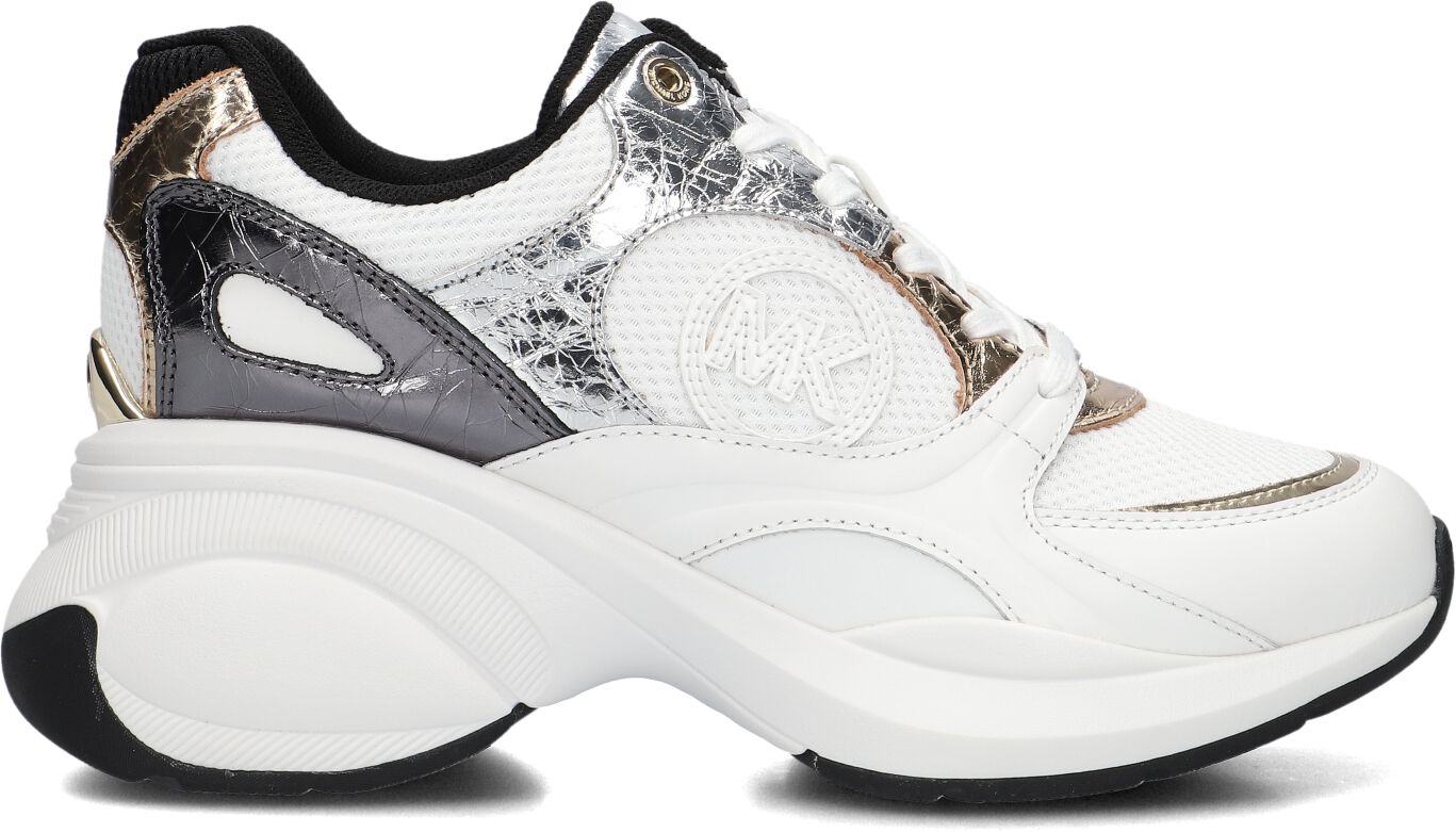 Michael Kors Lage Sneakers Dames Zuma Trainer, Maat: 40,5, Materiaal: Leatherlook, Kleur: Wit