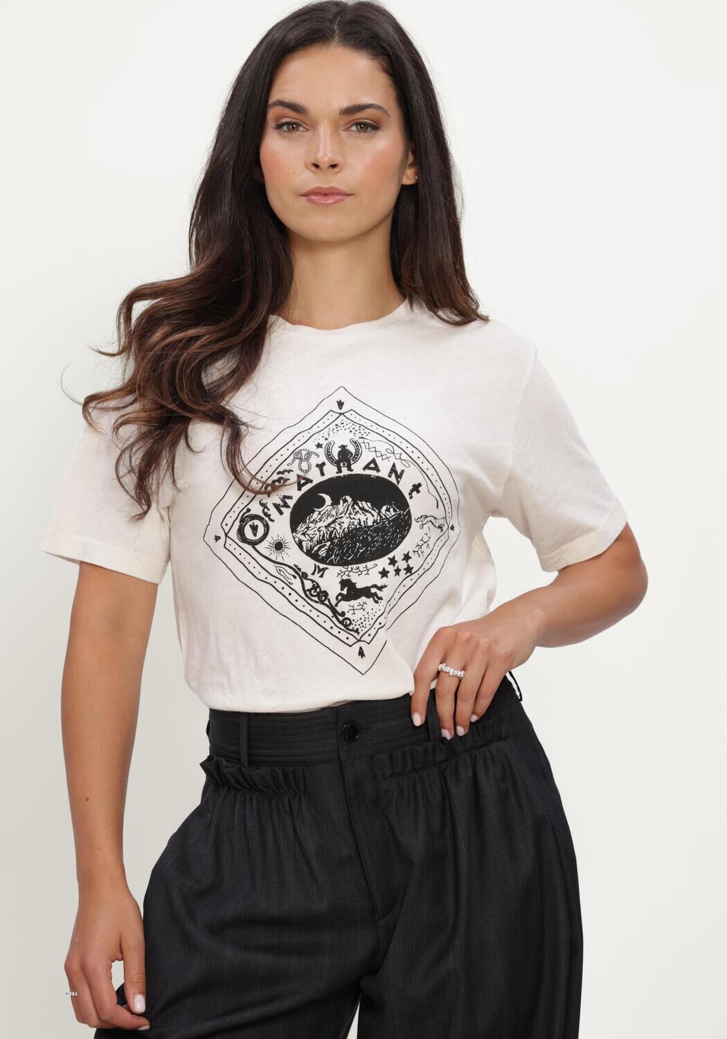 Ecru ISABEL MARANT T-shirt ZEWEL TEE SHIRT - large
