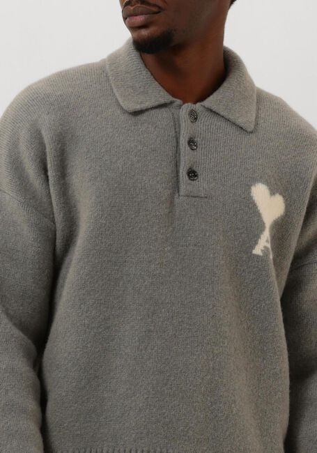 Grijze AMI PARIS Trui UPL408 NUAGE - large